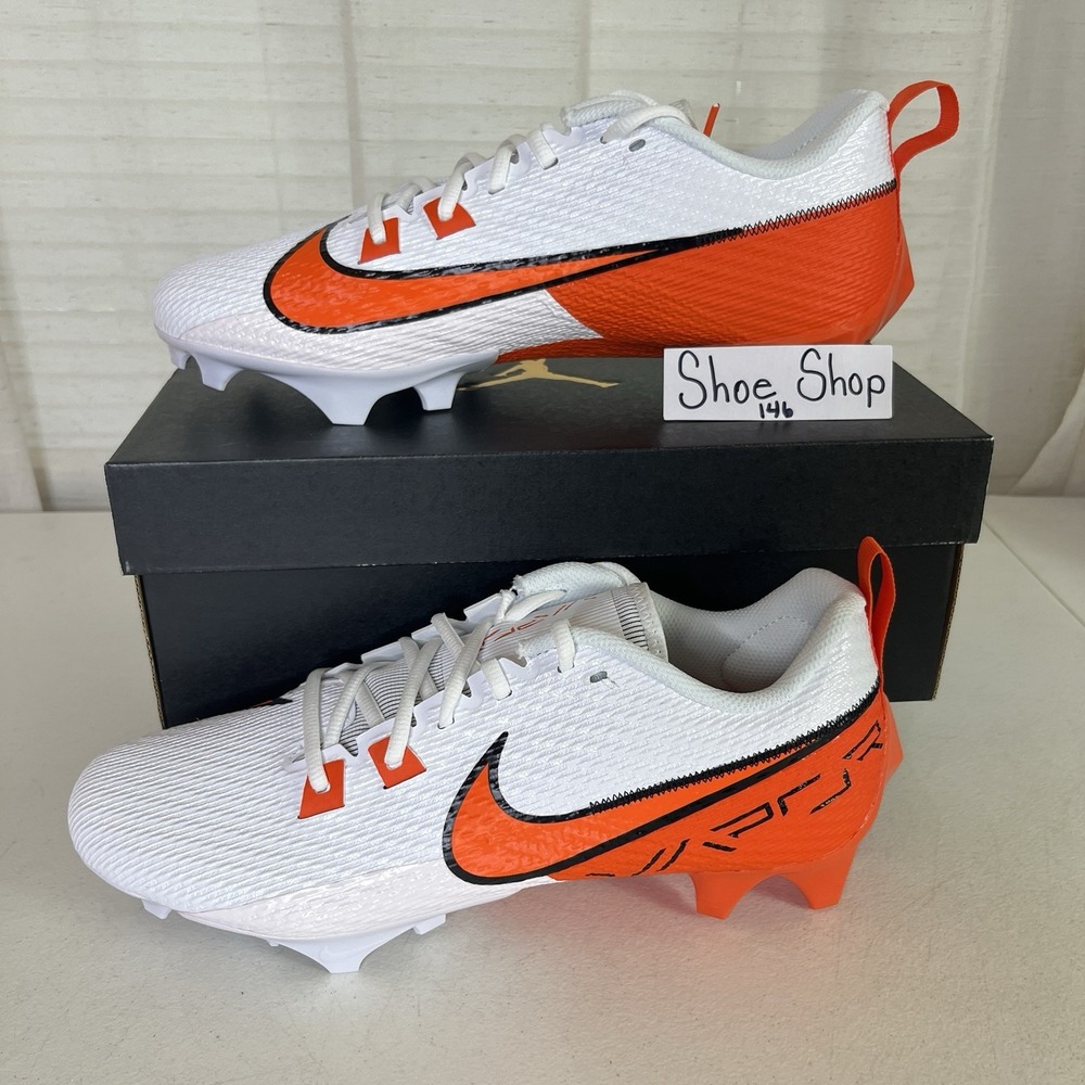 Nike Vapor Edge‎ Speed 360 2 White Orange Football Cleats Men Size 10 FQ4045-100